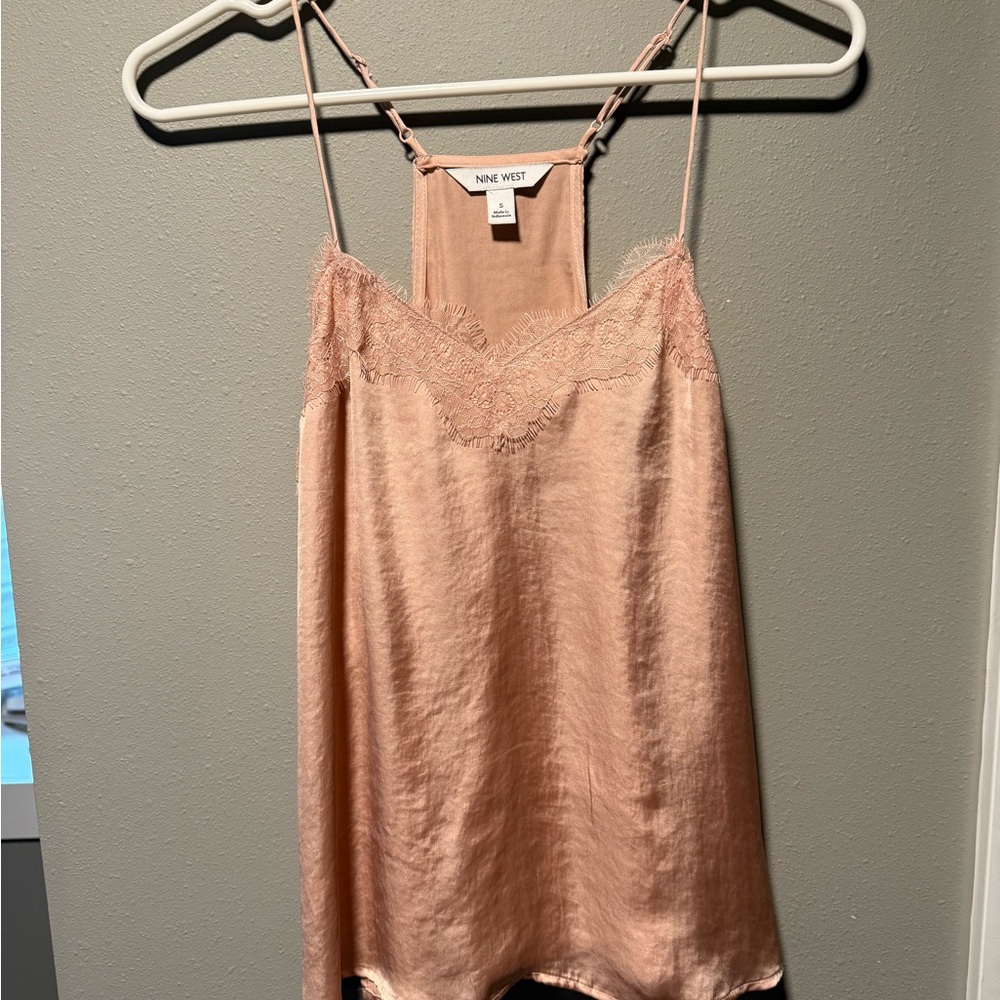 Nine West Pink Satin Cami Top